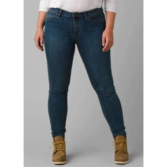Prana Sienna Jeans 2/26 Short Inseam 29 Stretch Denim Color True Blue NEW - Picture 1 of 10